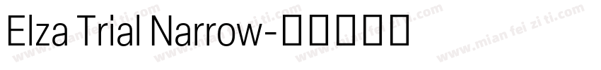 Elza Trial Narrow字体转换